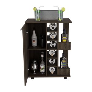Chariot de bar DB au fini noyer foncé avec quatre roulettes Outils de bar essentiels - Product Image 5