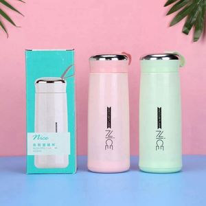 Customize Macaron Nice Advertising Gift 400ml Eco-Friendly Glass Liner Creative <b>Bottle</b> Simple Department Store Applicable - Product Image 2