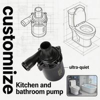 Pompe à eau miniature à courant continu sans balais 12V à haut débit et longue durée de vie pour toilettes intelligentes