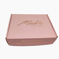 Caja de Cartón Corrugado para Envío de Ropa Rosa con Logotipo Impreso Personalizado
