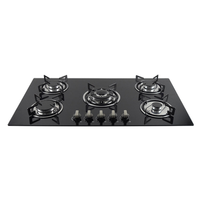 Cuisinière à gaz encastrable 5 brûleurs OEM/ODM d'usine, plaque de cuisson à gaz 36 pouces en verre trempé pour cuisine domestique, utilisation écoénergétique