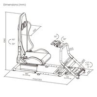LRS09-BS01 Cockpit de simulation de course en gros avec siège, support de volant réglable, support de pédale pour Logitech F1 G29 G920 Game