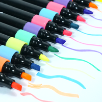 Stylo à encre à l'alcool, marqueur pinceau, ensemble de 204 couleurs, double pointe, pointe large et pinceau, ensemble de stylos pinceaux permanents pour papeterie