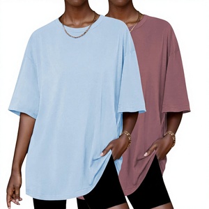 Women's Loose Fit Crew Neck Short Sleeve T-Shirt Solid Color Cotton Knitted Casual Top Spring Summer Wear Tshirts - Product Image 4