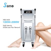 Sano 2000W 808nm épilation à diode laser 2 poignées 4 longueur d'onde épilation laser verticale 755 808 1064 épilation