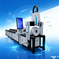 Machine de découpe laser CNC haute efficacité 6000 mm, source Raycus 1500 W pour la découpe de tubes ronds
