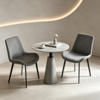 Chaises de salle à manger modernes en cuir PU, pieds noirs, style nordique simple, chaise d'appoint pour restaurant, chaise de cuisine, chaise de salle à manger pour la maison