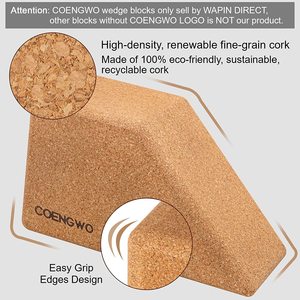 Ladrillos <span class=keywords><strong>de</strong></span> corcho <span class=keywords><strong>de</strong></span> bloque <span class=keywords><strong>de</strong></span> <span class=keywords><strong>yoga</strong></span> duraderos ligeros para ayudar a equilibrar el soporte y profundizar las poses - Product Image 2