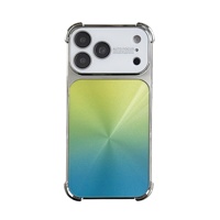 Coque de téléphone de luxe plaquée effet dégradé Aurore avec protection d'objectif pour iPhone 17 16 15 14 13 Pro Max