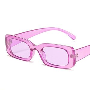 Nouvelles Lunettes de Soleil Vintage pour Hommes, Forme Rectangulaire Violet-Vert, Petites Lunettes Carrées pour Femmes 2021 - Product Image 4