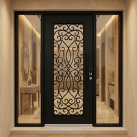 Portes pivotantes en acier pour maison principale en Australie porte d'entrée au design irrégulier avec porte d'entrée extérieure moderne sécurisée