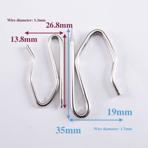 Crochets de rideau en acier au nickel modernes robustes support de crochet simple avec modèle de conception industrielle CH713 - Product Image 4
