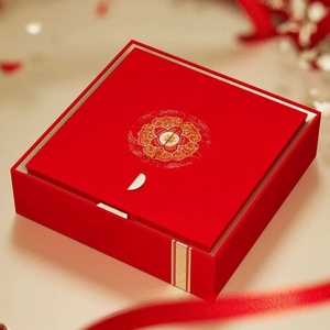 Luxury Red Orange Double Door <b>Gift</b> <b>Box</b> for Cordyceps Bird's Nest Ginseng Wholesale Gold Stamped Packaging - Product Image 3