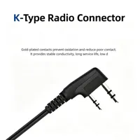 Microphone de gorge télescopique réglable anti-bruit Baofeng HKEJ-K en gros, compatible avec Baofeng UV5R BF-480/490/320/V6/V7V8/658