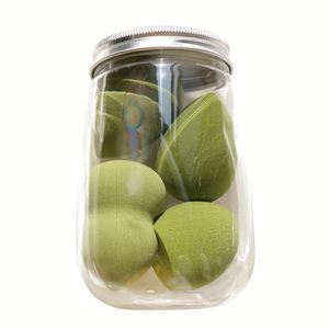 Ensemble de 4 éponges de maquillage lavables en forme d'œuf avec éponges de beauté en bouteille pour l'application de liquides, crèmes et poudres - Product Image 5