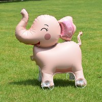 Balon Foil Hewan Beroda Grosir Berbagai Macam Gajah Sapi Dinosaurus Anjing Balon Mylar Logo Kustom Perlengkapan Pesta