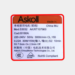 Pompe de vidange Askoll Ah6012 pour lave-linge Samsung à chargement frontal - Product Image 2
