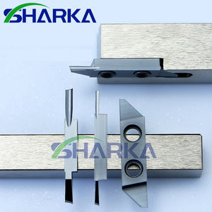 Lame de coupe de tour de type suisse à double trou Insertion d'outil de rainurage en acier inoxydable Inserts de coupe à double trou - Product Image 4