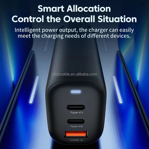 Caricatore da Muro Super Veloce da 65W con Spine UK/EU/US, Porte QC3.0 e PD Type-C, Protezione da Cortocircuito per <span class=keywords><strong>iPhone</strong></span> 17 16 15 - Product Image 3