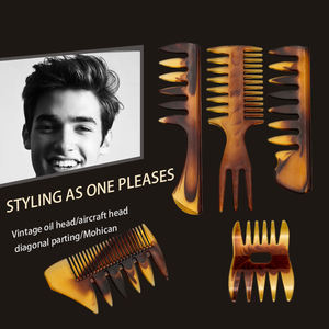 Pettine per lo <span class=keywords><strong>Styling</strong></span> della testa dell'olio ambrato pettine per la testa dell'olio retrò di moda pettine per lo <span class=keywords><strong>Styling</strong></span> pettine per la testa dell'olio multiuso soffice - Product Image 4