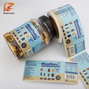 Etiqueta Autoadhesiva para Alimentos de Frutos Secos Mixtos RONG ZHEN, Rollo de PET, Rectangular, Resistente al Agua, Resistente al Calor, Embalaje Ecológico - Product Image 1
