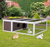 Cage à lapins de grande taille imperméable pour l'extérieur, maison pour lapins, clôture pour animaux de compagnie, maison pour lapins, enclos