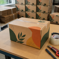 Scatola in Cartone Ondulato Ecologica Riciclabile Scatola di Spedizione in Cartone Kraft Personalizzabile Imballaggio Compostabile Vendita all'Ingrosso
