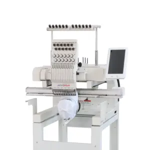 QHM easy operate high speed industrial single head embroidery machine for home textile