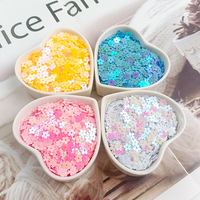 Perles de fleurs de prunier à sequins 7mm, à cinq pétales, trou central plat, accessoires de bijoux DIY, cadeau, vente en gros