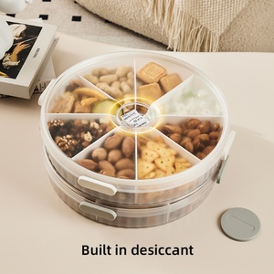 Spinning Lunch Box with Detachable Snack Spinner Rotating Divided Serving Tray with Lid Snack Box Portable <b>Container</b> for Kids - Product Image 2