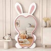 Style nordique mode simple filles dortoir miroir complet salle de bain porche chambre miroir contre le mur vêtements miroir