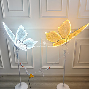 Đám cưới bướm đèn chùm dẫn ánh sáng sân khấu sắp xếp Prop cho khách sạn trung tâm hội trường đám cưới kim loại bướm đường hướng dẫn hiển thị - Product Image 2