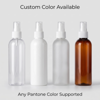 Envases Cosméticos de PET Transparente Blanco de 10ml-500ml con Bomba Pulverizadora para Loción y Champú, Forma Ámbar, Alta Calidad