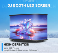 Pantalla LED Curva Portátil P2.5 GOB a Todo Color 1080P, Legible Bajo la Luz Solar, Resistente al Agua IP54, Mesa para DJ, 800 Nits de Brillo para Discotecas