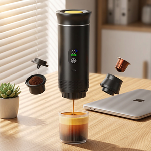 Wholesale Mini Portable Wireless <b>Coffee</b> <b>Machine</b> USB Charging Travel Espresso Maker Compatible Capsule Ground <b>Coffee</b> - Product Image 1