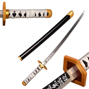 Hot 77 Anime Demon Slayer Toy Swords Cosplay Set Full Wood Inspirado por Muichirou Kyoujurou Zenitsu Tanjirou Giyuu Inspirado Demon - Product Image 6