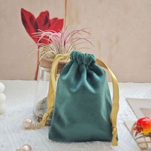 High Quality Customized Print Dust Velvet Drawstring Pouch Personalized Logo Necklace Ring Bracelet <b>Mini</b> Jewelry <b>Bag</b> - Product Image 1