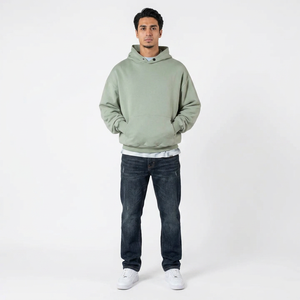 Cut and Sew Sweat à capuche pour homme personnalisé Puff Printing logo Oversized Streetwear vintage Hoodies 400gsm Fleece Hoodies - Product Image 1