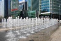 Fuente de suelo exterior con luz LED de estilo europeo