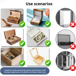 Cerniere Wigeon-Wugeon per Commercio Transfrontaliero, 60 Pezzi in Scatola, Mini Cerniere da 6mm in Ferro, Angolo Retto, Stampate, Galvanizzate, per Scatole Regalo e Rilegatura a Fogli Mobili - Product Image 4