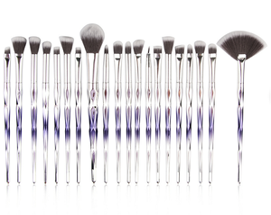 Juego de <span class=keywords><strong>Brochas</strong></span> de Maquillaje Nuevas, 20 Piezas, Juego de <span class=keywords><strong>Brochas</strong></span> de Maquillaje con Mango Colorido y Diseño Degradado de Diamantes - Product Image 5