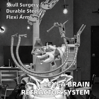 AISLING INTERNATIONAL Leyla Ensemble d'instruments neurochirurgicaux manuels en acier inoxydable, écarteur cérébral à 2 bras flexibles, premiers secours, CE
