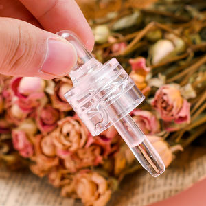 Flacon en verre à épaule plate pour lotion et sérum, transparent, très vendu, 15 ml/30 ml/60 ml/100 ml/120 ml/200 ml, avec <span class=keywords><strong>couvercle</strong></span> en verre <span class=keywords><strong>creux</strong></span> - Product Image 2