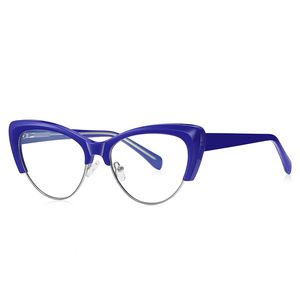 VisualMate Factory, venta al por mayor, Ojo de Gato irrompible/Browline TR90 + METAL, antiluz azul, monturas de gafas para mujeres para adultos - Product Image 5