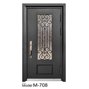 <span class=keywords><strong>Porte</strong></span> <span class=keywords><strong>blindée</strong></span> <span class=keywords><strong>d</strong></span>'<span class=keywords><strong>entrée</strong></span> principale de maison <span class=keywords><strong>d</strong></span>'<span class=keywords><strong>appartement</strong></span> en acier avec verre, cadre en alliage de zinc de 2,0 mm, feuille de 1,0 mm - Product Image 1