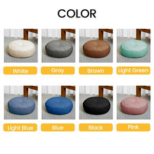 Bantal lantai bulat meditasi, bantal kursi tebal polos berlapis tahan air untuk tempat duduk di lantai - Product Image 6