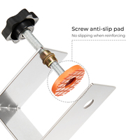 Pince de fixation réglable en acier inoxydable Imbot pour façade de tiroir, pour installation sur bureau, avec mesures en pouces/métriques