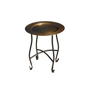 Trending Metal Antique Color Fancy Decorative Side Table Coffee Table <b>Moroccan</b> Design Accent Furniture for Home Decoration - Product Image 1