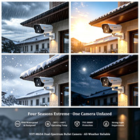 Caméra thermique bi-spectrale 640x512 5MP avec lumière visible IP66 NETD 40mk Mesure de température Détection d'incendie