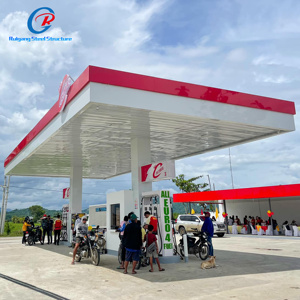 Stazione di Servizio in Struttura d'Acciaio di Alta Qualità Completa di Tettoia, Pompe e Segnaletica per <span class=keywords><strong>un</strong></span> Look Professionale e Moderno - Product Image 4